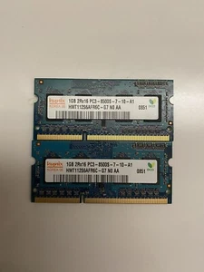 2GB 2x1GB PC3-8500S DDR3 204 Pin SODIMM Notebook RAM - Picture 1 of 1