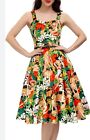 Belle Poque Retro 50S Pinup Swing Sweetheart Dress S