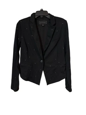 Blazer Metaphor negro plateado con tachuelas talla pequeña para mujer usado en excelente estado Foto 1 de 4