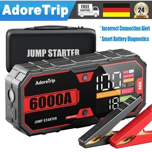 AdoreTrip KFZ Booster Powerbank 6000A Auto Starthilfe Jump Starter Ladegerät PKW - Bild 1 von 14
