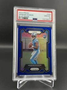 2023 Panini Prizm - Rookies Hendon Hooker #329 Blue Prizm (RC) Gem PSA 10 *SSP* - Picture 1 of 2