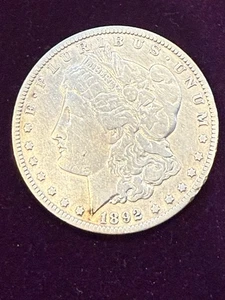 1892-O MORGAN SILVER DOLLAR ~ VG+/FINE CLEANED - Picture 1 of 2
