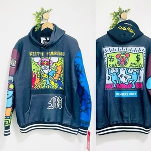 Members Only Neu mit Etikett Keith Haring Andy Mouse Swatch Watch Pullover Hoodie Größe M - Bild 1 von 9