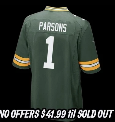 ADULTO MEDIANO Green Bay MICHA PARSONS SIN OFERTAS $41.99 ¡HASTA CAMISETA AGOTADA!! Foto 1 de 3
