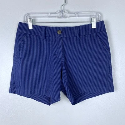 Pantalones Cortos Southern Tide Azul Marino Seersucker Azul Rayas Chino Algodón Talla 2 Foto 1 de 4