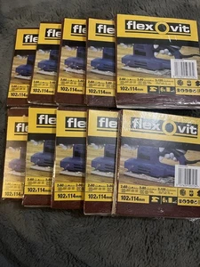 10 Packs Of 6 Sheets  Flex O Vit Sanding Discś 102x114mm Mixed Grit - Picture 1 of 3