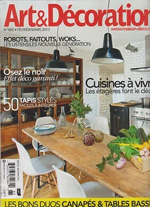 ART & DECORATION FRENCH MAGAZINE MARCH 2013,ROBOTS,FAITOUTS, WOK,50 TAPIS STYLE. - Bild 1 von 1