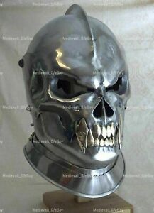 Helmet Medieval Steel Helmet Demonic Face Helmet Battle-ready Medieval Knight