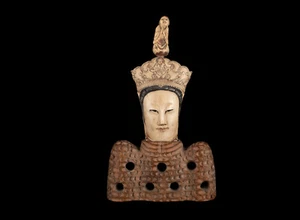 Vietnam / China 1. H. 20. Jh. Una cabeza y hombro - Busto un bodhisattva - Imagen 1 de 11