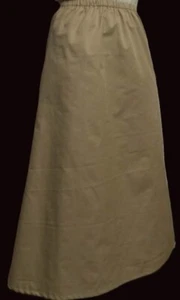 Girl skirt khaki twill cotton polyester blend long full modest size 12 - Picture 1 of 1