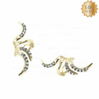 14K Gold 0.30 Ct Natural Diamond Snake Non Pierced Ear Cuff Earrings Jewelry