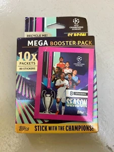 Topps UEFA Champions League Season 2023/24 Mega Booster Pack 80 Stickers 10 pack - Picture 1 of 2