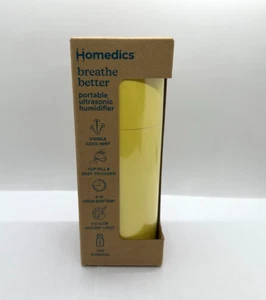 HoMedics Breathe Better Portable Ultrasonic Humidifier (Yellow) BNIB SEALED - Picture 1 of 10
