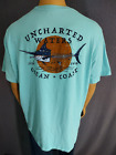 OCEAN & COAST Men's XL Aqua Blue SS T Shirt "Uncharted Waters" Marlin Fishing