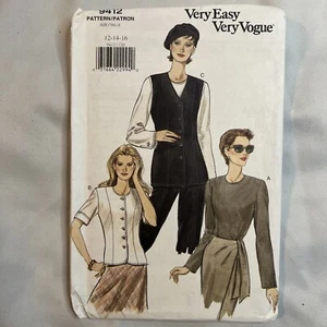 VOGUE 9412 PATRON VINTAGE 3 CREATIONS TUNIQUE BLOUSE GILET   14-16 - Picture 1 of 2