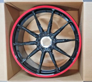PN: ENT377824AE -ORIGINAL LAMBORGHINI BASTET FRONT RIMS FOR 72X-RED PIPING - Picture 1 of 16