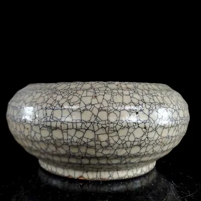 8.3  Old China Porcelain Song Dynasty Ge Kiln White Glaze Ice Crack Brush Washer • 313.25$