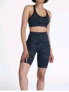 Spanx Black Camo Look At Me Now Bike Shorts Womens 1x NWT 9" Slimming Shapewear - Picture 1 of 9