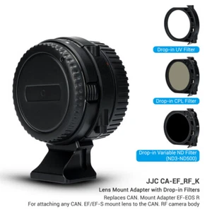 Lens Adapter Drop-In CPL NDV Filter Canon EF EF-S Lens to EOS RF Mount Camera - Picture 1 of 12