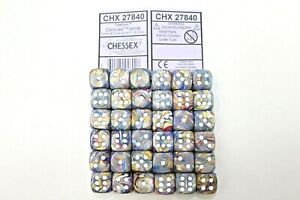 Chessex Dice 12mm D6 (36 Dice) Festive Carousel / White CHX27840