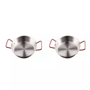 2 Pcs Picknickteller Speiseteller Aus Edelstahl Essen Besteck - Bild 1 von 12