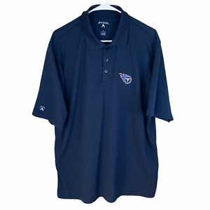 Tennessee Titans Polo Shirt Adult Large Navy Blue Antigua Short Sleeve Golf NFL
