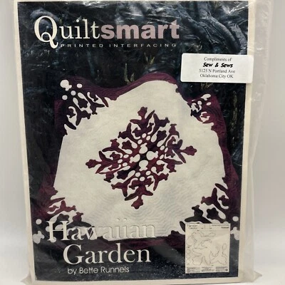 Quiltsmart Hawaiian Garden Pattern Kit Printed  Interfacing 2003 New - Image 1 of 4