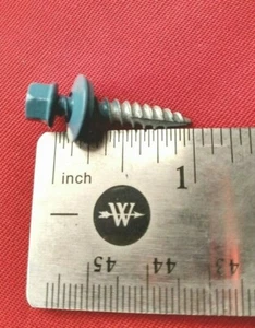 10x 1" Hawaiano/Azul Pizarra Metal Techos/Revestimiento Tornillos Madera - Imagen 1 de 5