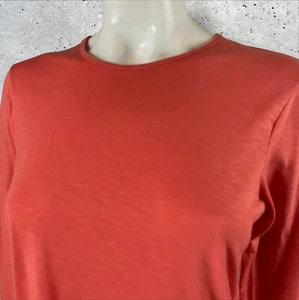 Title Nine Top Womens Small Long Sleeve Lightweight Coral Active Gym Workout 72 - Picture 1 of 9
