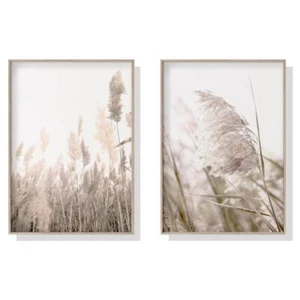 Wall Art 50cmx70cm Pampas Grass 2 Sets Wood Frame Canvas - Picture 1 of 6