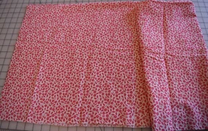 3730 1/2 Yd antiker Baumwollstoff 20er Jahre, weiß mit kleinen rosa Blumen - Bild 1 von 2