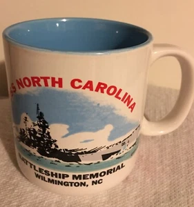 The USS North Carolina Battleship Memorial Coffee Mug with History Of Ship - Picture 1 of 4
