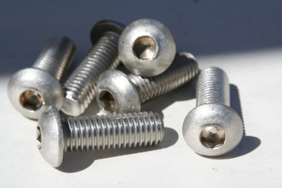 AFH 10 PIECES 8-32 X 3/16" THRU 2" STAINLESS BUTTON HEAD CAP SCREW BOLT