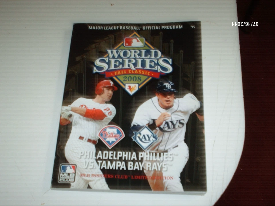 2008 World Series Program Philadelphia Phillies vs Tampa Bay Rays FREE SHIPPING - Image 1 of 1