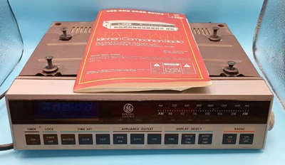 Radio AM/FM complementaria de cocina GE Spacemaker años 80 ¡probada y funciona! Modelo 7-4220 Foto 1 de 2