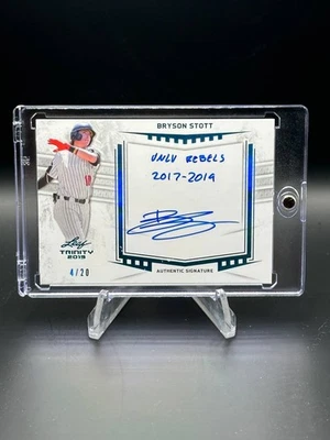 2019 Leaf Trinity Bryson Stott Auto /20 "UNLV Rebels" Phillies - Image 1 of 2