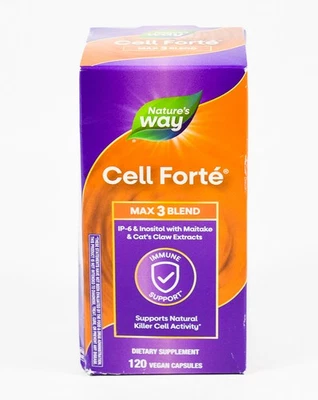 Natures Way Cell Forte MAX 3 Blend 120 cápsulas IP-6 Inositol Maitake 11/2026 - Imagem 1 de 3