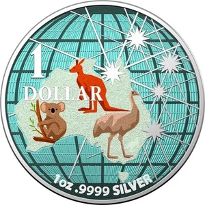 Australia 2020 1$ - Beneath the Southern Skies - Animals - 1 Oz Silver Coin - Imagen 1 de 4