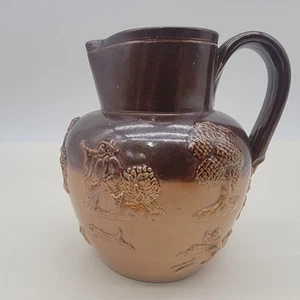 Edwardian Royal Doulton Lambeth Harvest Farming Jug/ Pitcher Stoneware M/L Sized - Picture 1 of 10