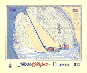 R. HILTON BROWN Stars and Stripes Forever 22" x 26" Serigraph 1985 Contemporary - Picture 1 of 4