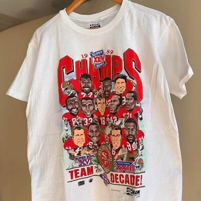 Camisa unissex vintage 1989 San Francisco 49ers caricatura reimpressão AN50516 - Imagem 1 de 2