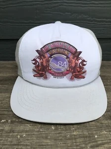 VTG 1984 World's Fair Hat Cap Snapback Trucker Gray New Orleans LA Mermaids - Picture 1 of 14