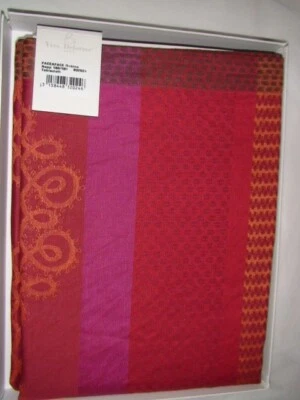 Nuevo Mantel Rojo Yves Delorme 71x71" Clásico Rollos Jacquard Francia En Caja Nuevo en Caja Foto 1 de 4
