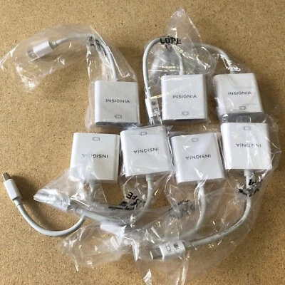Lot 7X Insignia Mini DisplayPort to VGA Adapter Cable 1920x1200 For Macbook iMac - Image 1 of 4