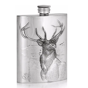 A E Williams Stag 6oz Flask - Picture 1 of 2