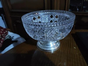 Centrotavola cristallo e argento 800 - Foto 1 di 5