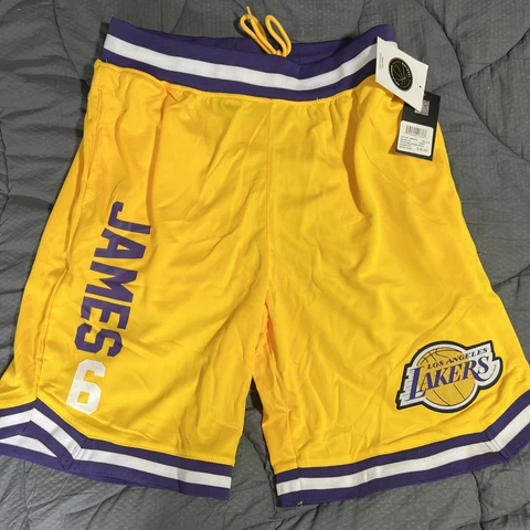 New NBA Large Lebron JAMES LA LAKERS shorts $40 Value Cover