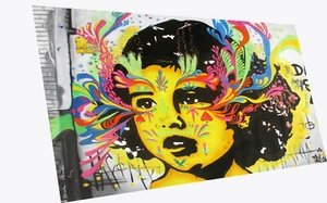 painting street graffiti Print poster 90cm x60cm pepe girl face - Picture 1 of 5