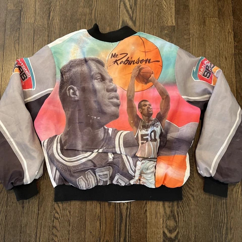 San Antonio Spurs jacket Chalk Line David Robinson mens size XL Cover