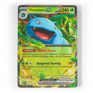 Pokemon - Venusaur ex - 003/165 - Scarlet & Violet: 151 - Half Art Card - Picture 1 of 1